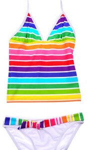 Multi Stripe Tankini Bikini