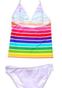 Multi Stripe Tankini Bikini