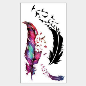 Geese Feathers Art Tattoo