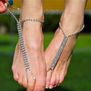 Wedding Diamante Barefoot Sandals