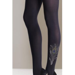 Peacock Detail Tights